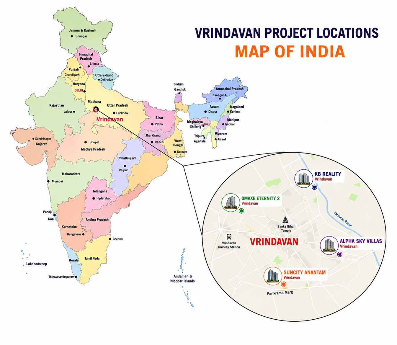Vrindavan Project Map